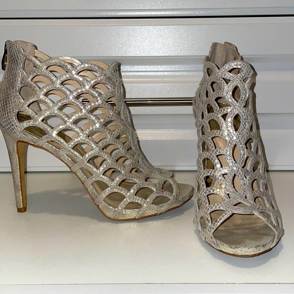Vince Camuto Fontanela Caged Reptile Stilettos
